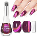 Cateye Nail Polish Quick Dry, Multi-color Magnetic Nail Lacquer with Magnet Air Fast Dry Manicure DIY Salon 16ml/0.54 oz