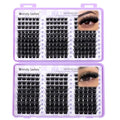 WENDY LASHES Clusters 150D+200D Eyelash Clusters 330PCS 9-16mm D Curl Natural Lashes Fluffy Wispy False Eyelashes DIY Cluster Eyelash Extensions