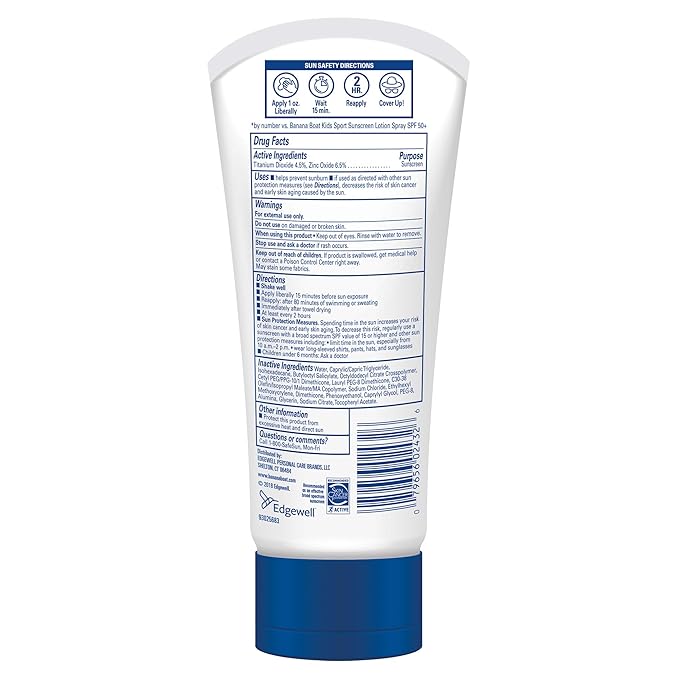 Banana Boat 100% Mineral Baby Sunscreen Lotion SPF 50 Twin Pack | SPF 50 Sunscreen for Babies, Baby Sunblock Lotion, Oxybenzone Free, 6oz each (Pack of 12)