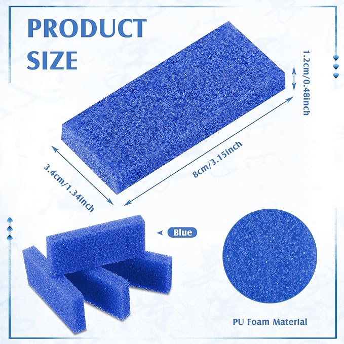 Batiyeer 100 Pcs Pumice Stone for Feet Scrubber Dead Skin Disposable Foot Pumice Foot Shower Scrubber Foot Scrubber for Heel Cuticle Callus Remover Bath Spa (Blue)