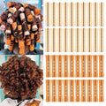 40PCS Perm Rods Set,Orange Perm Rods For Short Hair 2 Sizes Plastic Cold Wave Rods For Hair Styling Hairdressing Tools(40PCS,Orange+Beige)