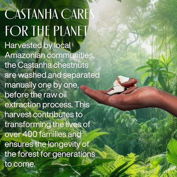 Natura - Brazil Nut Hand Cream Travel Size- Anti-Dryness Castanha Hand Balm - 24-Hour Deep Hydration Moisturizer - Vegan - Brazilian Beauty Secrets - Self Care & Body Care - 1.4oz (40g)