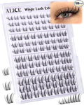 ALICE Manga Lash Clusters Natural Wispy 8-14mm Eyelash Clusters with Spikes Cluster Eyelash Extensions Spiky Invisible Band Cluster Lashes Anime Individual Lashes 108pcs