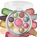 UCANBE Baked Eyeshadow & Blush Palette, High Pigmented Blendable Matte Metallic Shimmer Baked Eye Shadow & Cheek Makeup Palette, Rotating Compact Design Makeup Gift, 01 Medieval Banquet