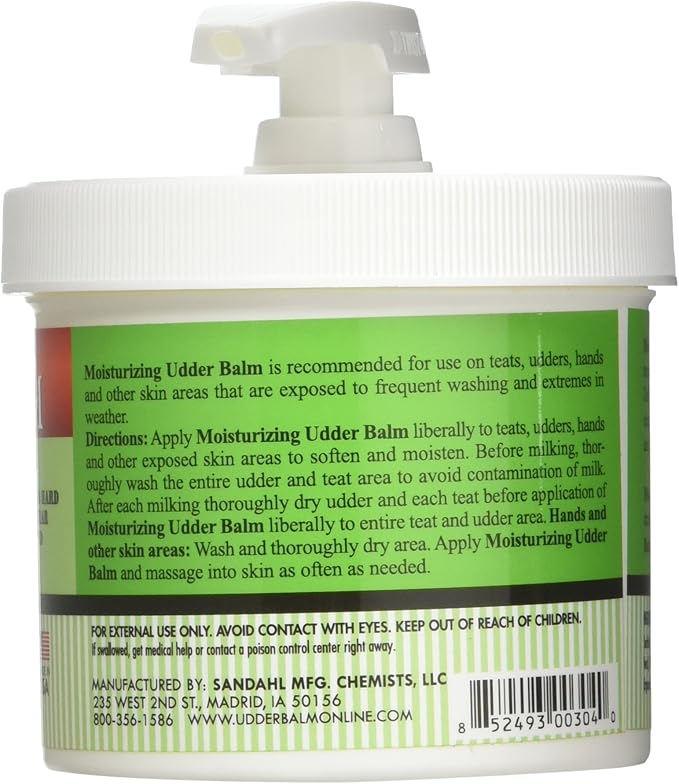 The Happy Cow Moisturizing Udder Balm - 12 ounce pump
