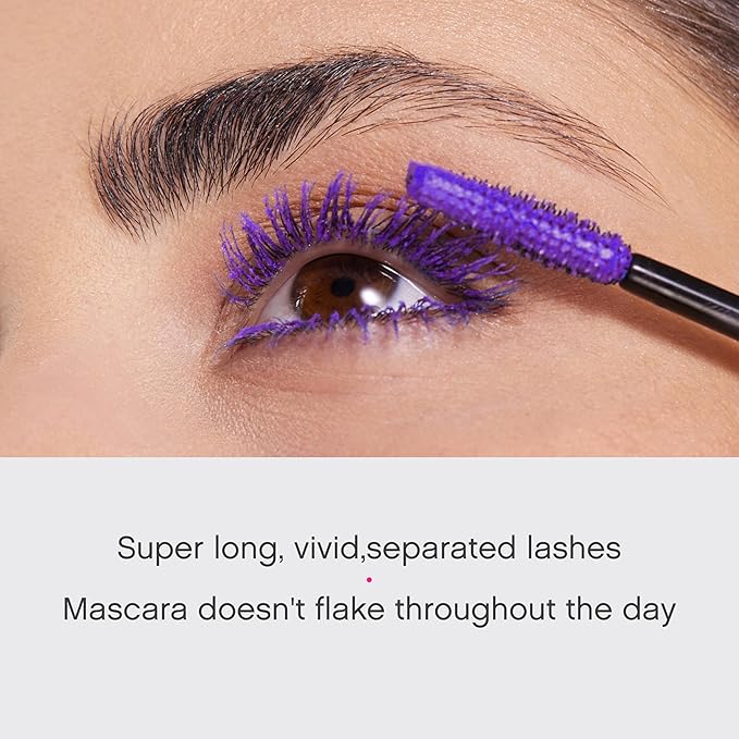 Vivienne Sabó Cabaret Premiere Purple Mascara, Volume and Length, Defining, Curling, No Flaking, No Clumping, Smudge Proof, Washable, Cruelty-Free, Made in Europe, (04 Purple), 0.3 Fl Oz, 1 Pack
