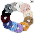 12 Pcs Scrunchies with Zipper Pocket for Women, Elastic Hair Tie with Hidden Storage, Secret Compartment for Small Items Cash, Keys, Lipstick, Bulk Colorful Scrunchie for Girls