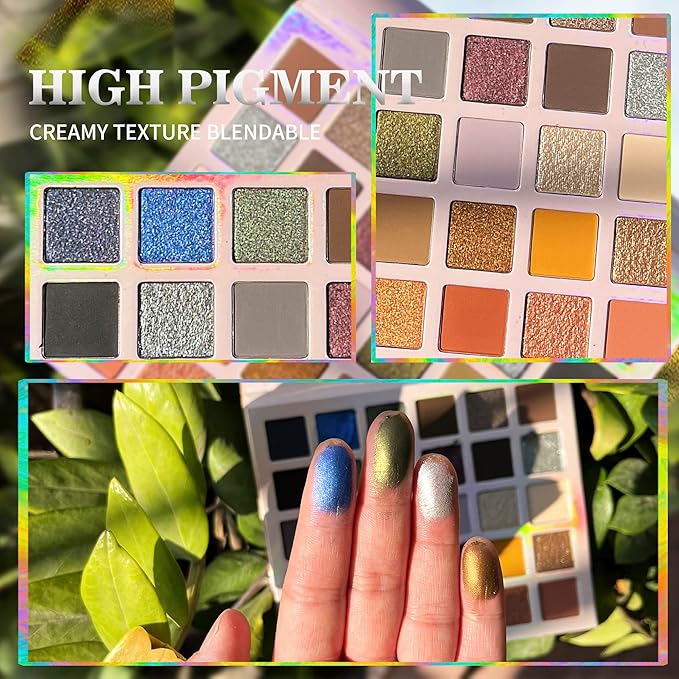 Professional super shine shimmer 30 color eyeshadow palette,high pigment matte+duochrome+shimmer,Cruelty- Free Makeup Pallet,Colorful Powder Long Lasting Waterproof Eye Shadow (make up-2)