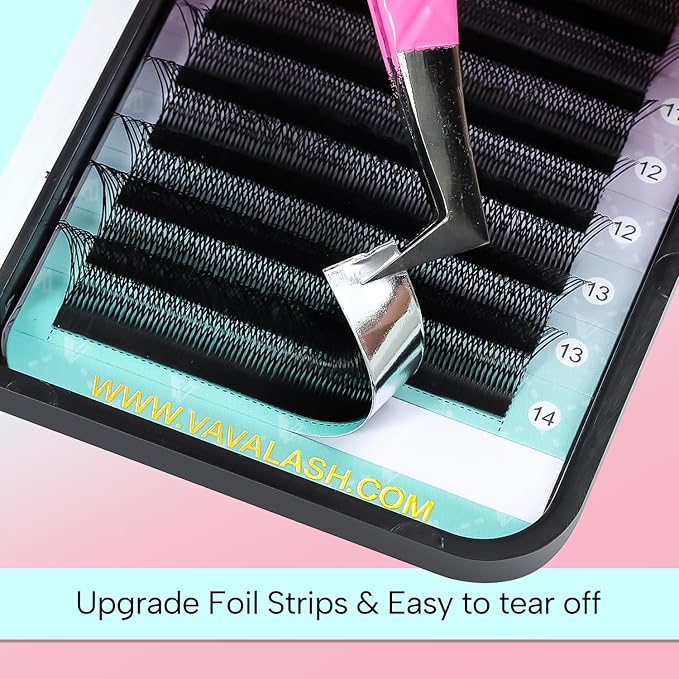 VAVALASH 3D Double Tips W Shape Eyelash Extension 3D WW Premade Fans 0.07 D Curl Volume Lash Extensions Easy Fanning False Lashes Matte Black Volume Premade Cluster W Lashes(WW-3D-0.07-D-8-15mm）