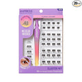 Kiss Impress Falsies Self Adhesive Eyelashes, Press On Lashes, 12mm-14mm Glam Volume Lashes, Black, No Glue Needed, Invisible Band, 36 Lash Clusters & Non-Stick Applicator - Voluminous