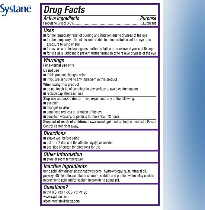 Systane Complete Preservative Free Dry Eye Drops, 0.34 Fl Oz, 2 Count, Contains Propylene Glycol 0.6%, Multi-Dose Lubricating Eye Drops For Irritation & Dryness, Hydrating & Soothing