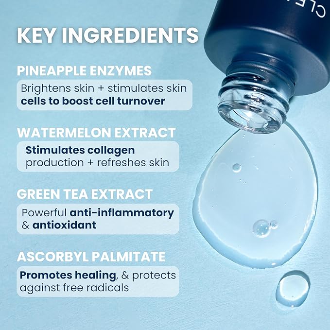 Clean Skin Club Vitamin C Serum & Brightening Booster, Vitamins A, E, D & K, Anti Aging Collagen Clear Facial Care, Glow, Scars, Sun Damage, Age