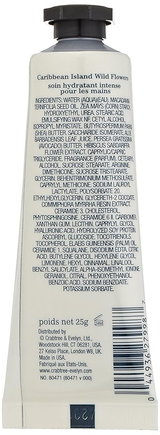 Crabtree & Evelyn Caribbean Island Wild Flowers Ultra-Moisturising Hand Cream Therapy, 0.90 oz