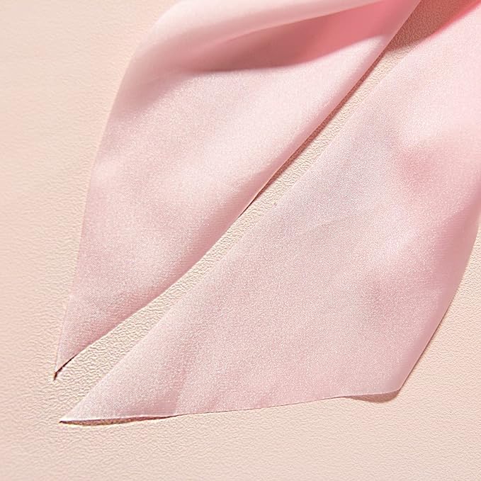 3PCS Hair Scarf Scruncheis for Women Knotted Bow Hair Ties Elastic Bands Satin Hair Ribbon Scrunchy Red Ponytail Holder for Women and Girls (Blue Lilac Pink)