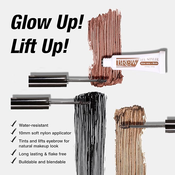 Secret of Pharaoh Brow Gel Styler in Taupe - Water Resistant, Long Lasting Eyebrow Gel for Natural Makeup Look, Great for Lift-Up Styling, Sculpting & Defining, Biotin and Aloe Vera Infused