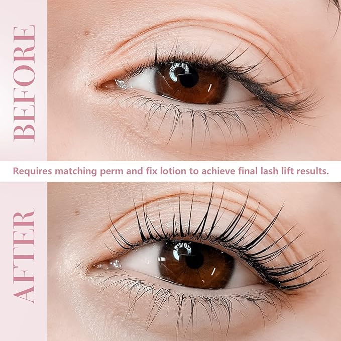 Libeauty Lash Lift Glue Balm Lash Lift Adhesive Strong Sticky Fruit Flavor Eyelash & Eyebrow Perm Glue Balm Brow Lamination Gel (Pink Rose, 10g/0.35oz)