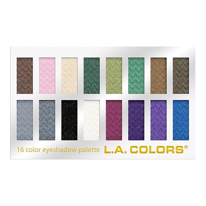L.A. COLORS 16 Color Eyeshadow Palette, Smokin C74203TAG
