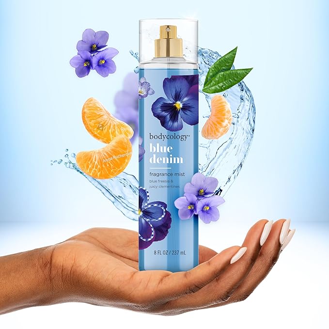 Bodycology Long-Lasting Fragrance Body Mist, Blue Denim, 8 fl oz
