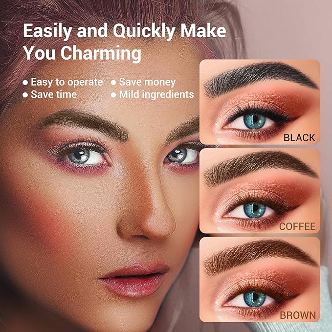 Lash Color Kit, 2 in 1 Professional Lash & Brow Color Kit, Eyebrow color Set for Women Coffee, 7ml