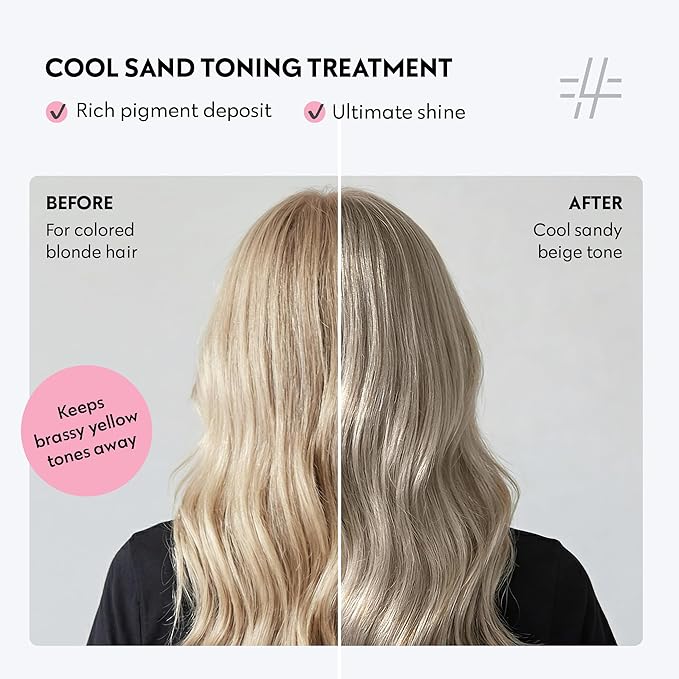 FOUR REASONS Color Mask, Cool Sand Blonde (27 Colors) – Hair Gloss & Color Depositing Conditioner – Semi Permanent Hair Toner for Color-Treated Hair Color For Women – Vegan & Cruelty-Free – 6.76 fl oz