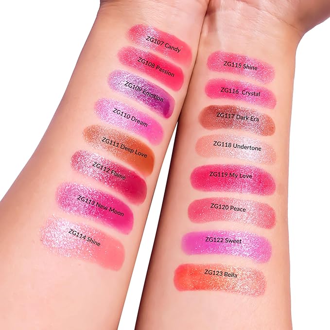 Depuplum Nude Pink Lipstick Moisturizing for Women Shimmer Tinted Lip Balm Hydrate Nourish Lip Gloss Cruelty Free Lip Makeup, ZG114 New Moon