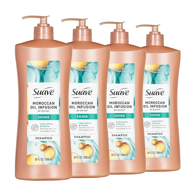 Suave Professionals Shine Shampoo Moroccan Infusion 28 oz - Pack of 4