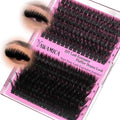 Yawamica Volume Lash Clusters Fluffy Wispy Eyelash Clusters 160D+300D Cluster Eyelash Extensions 12-24mm Long Thick Individual Lashes Dramatic Full Cluster Lashes DIY Salon Extension by Self