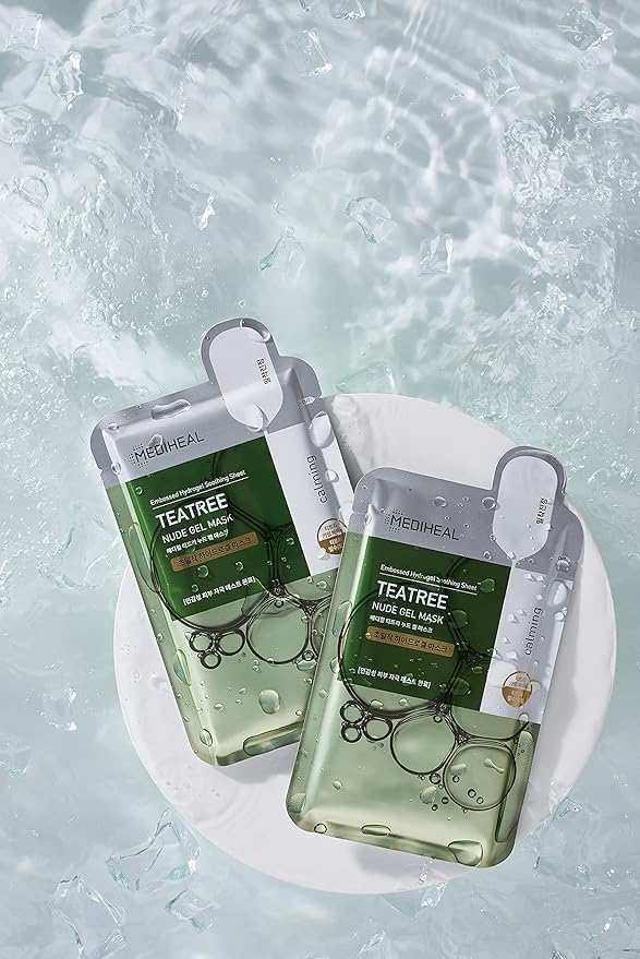 Mediheal Calming Teatree Nude Gel Mask 10 Count Soothing Korean Sheet Mask