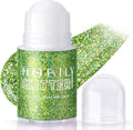 HOSAILY Roll-on Holographic Body Glitter Gel for Face Hair, Chameleon Color Changing Glitter Gel Under Light, Chunky Mermaid Sequins Festival Party Rave Accessories Shimmer Makeup (Laser Green)