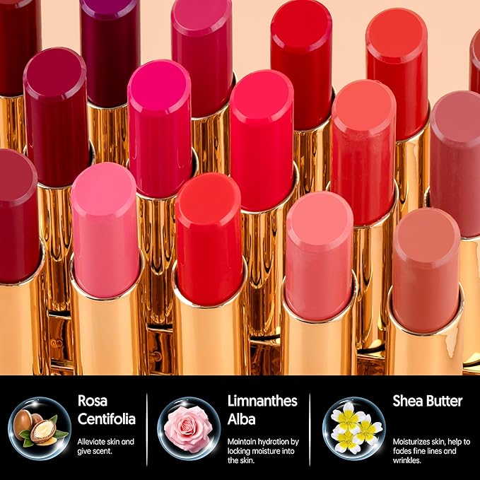 MAKI YIKA Moisture Light Brown Lipstick for Women Hydrate Tinted Lip Balm for Mother's Day Dry Cracked Lips Sheer Lipstick Lip Tinted Glossy Finish,MA050 Milk Brown