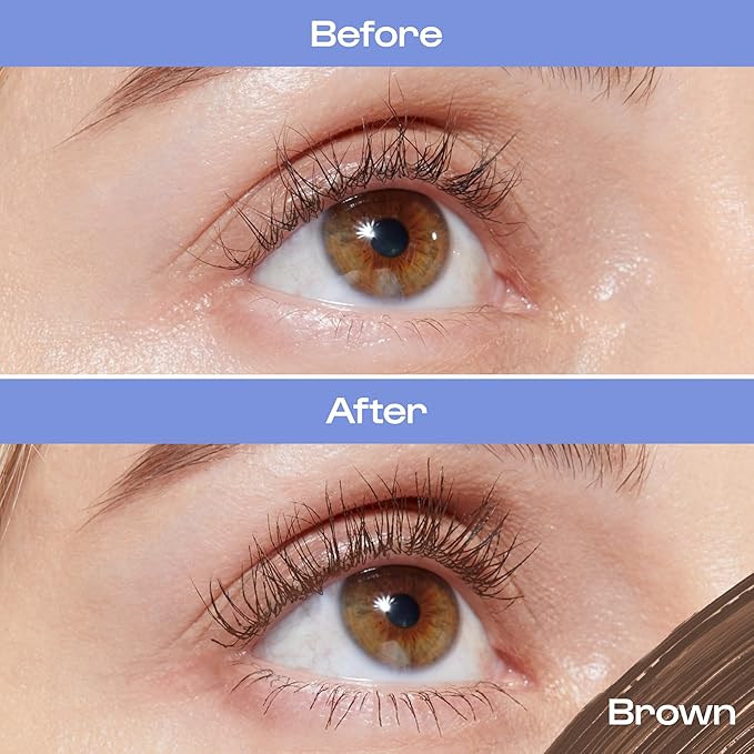 Alleyoop Tubing Mascara Brown – Lengthening Mascara Tubing Formula, Smudge Proof for Sensitive Eyes, Clean Vegan Lash Definition, Biotin Peptide Infused, Mini 4 mL