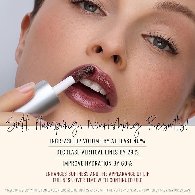 Runway Rogue Loaded Lip Oil, Hydrating and Plumping Glass-Shine Lip Oil with Tri-Peptide Formula, Midnight Merlot Shine, ‘Drama Queen’