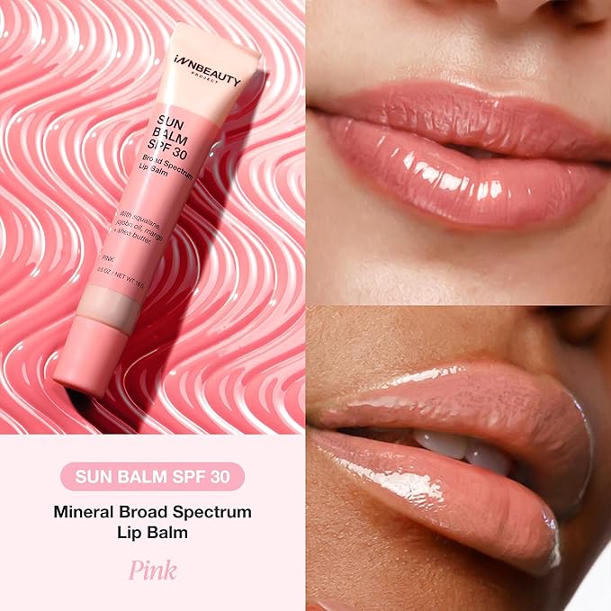 INNBEAUTY Project Sun Balm Mineral SPF 30 Lip Balm with Tint, Pink Shade, 0.6 OZ (17ml)