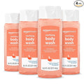 Amazon Basics Clarifying Pink Grapefruit Body Wash, 2% Salicylic Acid Acne Treatment, Foaming, Refreshing, Prevents Breakouts, Dermatologist Tested, 8.5 fl oz, 4-Pack (Previously Solimo)