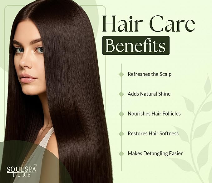 SOULSPA PURE Biotin Rosemary Shampoo and Conditioner Set - Sulfate Free Scalp Care & Hair Strengthening for Thinning, Color-Treated Hair - Rosemary Oil for Men & Women - Made in USA - 16 fl oz Each