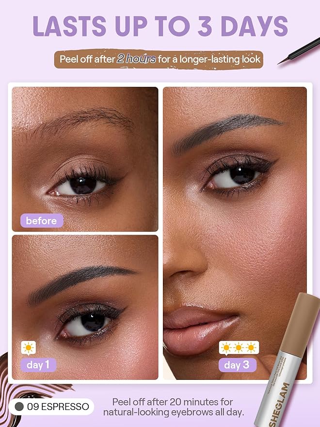 SHEGLAM Tint Lock Tattoo Peel off Brow Gel - Espresso