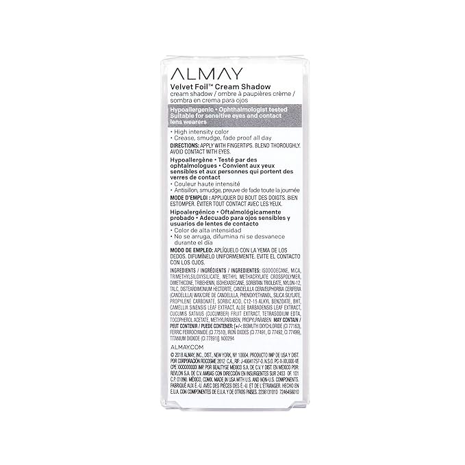 Almay Velvet Foil Cream Shadow, Out of the Woods, 0.36 fl. oz., metallic eyeshadow