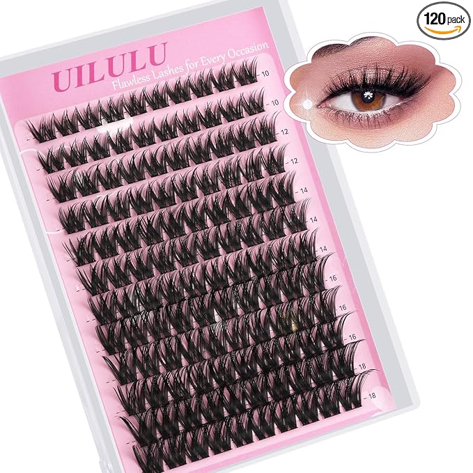 Lash Clusters 10-18mm Mix D Curl Eye Lashes Wispy Lash Clusters False Eyelash Clusters DIY Eyelash Extensions Individual Cluster Lashes (U13 Lash Only)