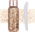 Body Glitter Gel, Mardi Gras Chunky Face Glitter Mermaid Sequins, Sparkly Hair Glitter,Singer Concert Festival Rave Accessories, Halloween Body Painting (#107 Rose Gold)
