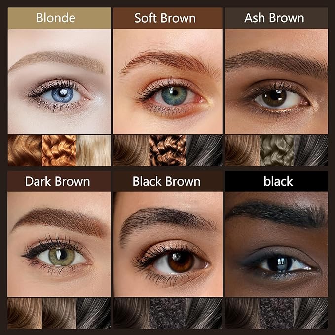Eyebrow Pen, Soleira Waterproof Eyebrow Pencil with 4 Tip Microblading Eyebrow Pen and Dual-ended Eyebrow Brush, for Natural-Looking Brows, Long-Lasting, Chocolate Brown