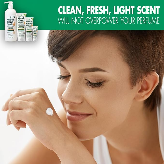 Miracle Hand Repair Cream for Dry Cracked Hands 8 oz Best Healing Hand Cream with 60% Aloe Vera - Non-Greasy Moisturizer for Working Hands - Fast Absorbing Lotion for Extremely Dry Skin (3-Pack)