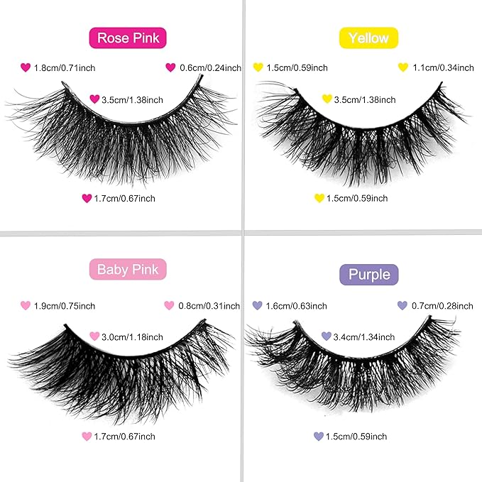 24 Pairs Cross Artificial eyelashes Fluffy False Eyelashes 4 Style Natural Look Volume Lashes Handmade Full Strip Dramatic 3D Lashes Makeup At home
