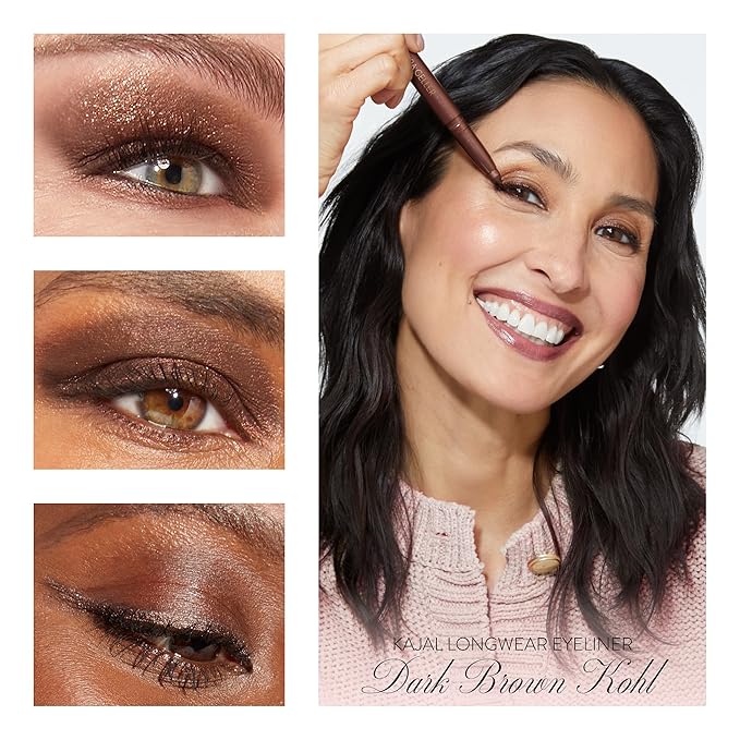 LAURA GELLER NEW YORK The Kajal Collection 3PC Makeup Kit - Kohl Eyeliner Crayon, Mascara & Matte Lip Color - Limited Edition Eye & Lip Makeup Gift Set - Perfect for Mother's Day, Birthday, Gifting