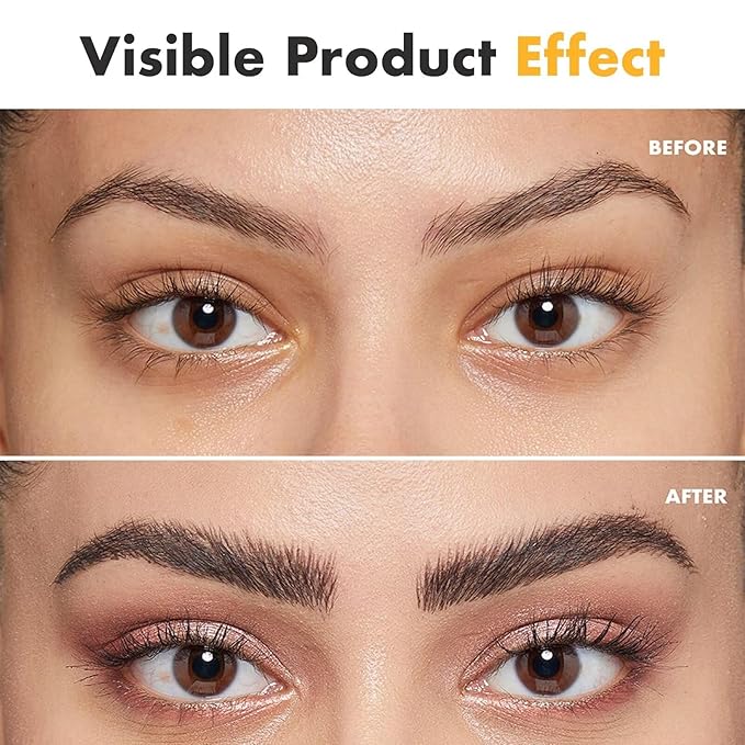 3 IN 1 Eyebrow Gel Kit With 2 Eyebrow Brushs,【High Pigment】,【Waterproof】,【Long Wearing】, Eyebrow Pomade For All Skin Tones, #01 ebony