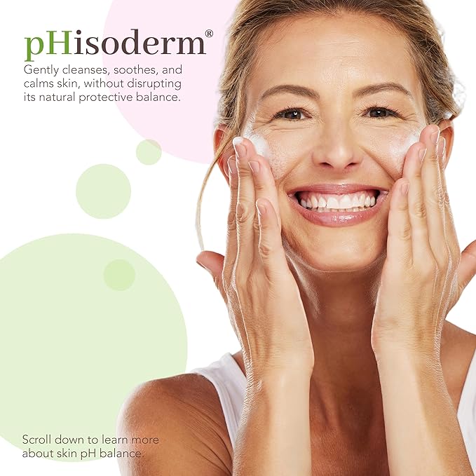 pHisoderm Deep Clean Cream Face Cleanser, Non-foaming pH Balanced, Free From Parabens, Sulfates, Mineral Oil, Soap, Alcohol, Gluten, and Dyes, 6 Fl Oz (3 x 6 fl oz)