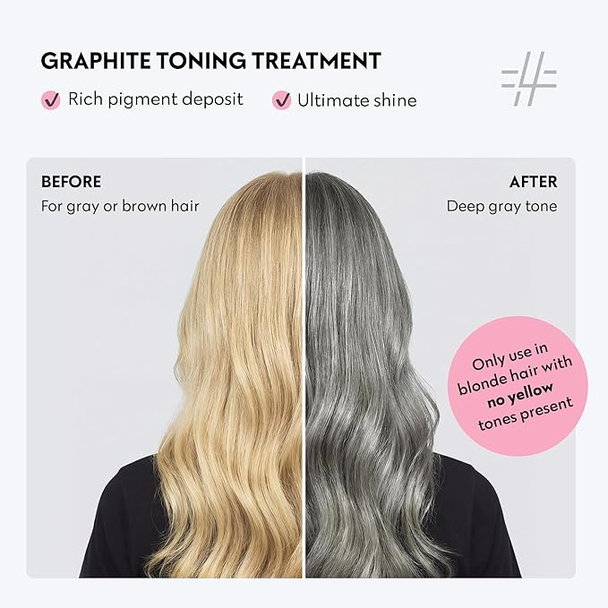 FOUR REASONS Color Mask, Graphite (27 Colors) – Hair Gloss & Color Depositing Conditioner – Semi Permanent Hair Toner for Color-Treated Hair Color For Women – Vegan & Cruelty-Free - 6.76 fl oz