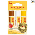 Burt’s Bees SPF 30 Lip Balm, Island Getaway - Coco Loco, Beaches & Cream, Tropic Like It's Hot, Water-Resistant Sun Care, Natural Origin Lip Treatment, 3 Tubes, 0.15 oz (Pack of 12)