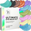 BLOOMORA Variety Box Under Eye Patches for Puffy Eyes and Dark Circles(30 PAIRS), Collagen & Hyaluronic Acid Gel Masks for Hydration, Anti Wrinkle Patches, Bridesmaid Gifts, Bachelorette Party Favors