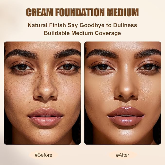 HECI BEAUTY Tinted Foundation Stick, Balm to Cream Foundation with Light to Medium Coverage, Infused with Hydrating Ingredients, Medium 03, 0.25 oz