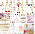 Wurosi 773 Pcs Beaded Keychain Making Kit, Bag Charm Kit, with Chains, Charms & Letter, Key Chain Hooks, Jump Rings, Manual, Gift Bgas, Storage Box & Tools, DIY Crafting and Jewelry Making for Adult